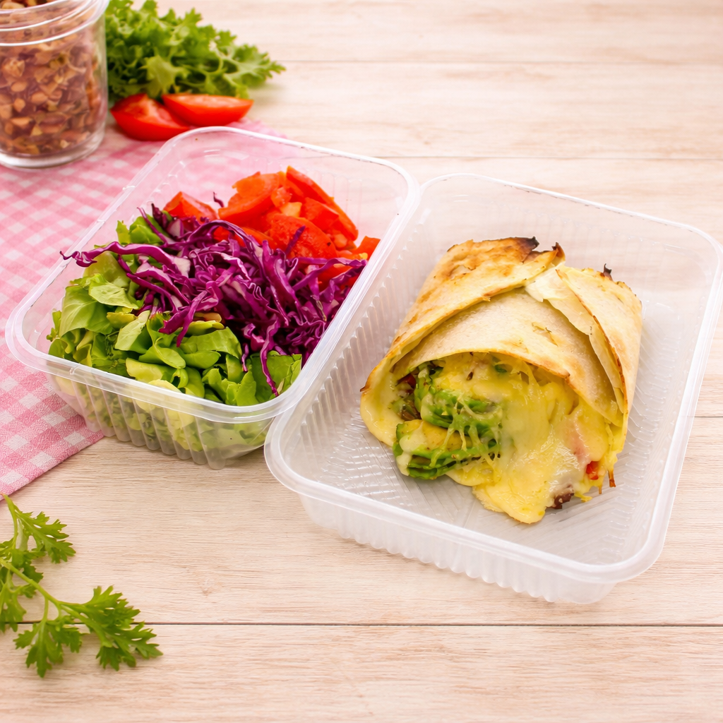 Ensalada mediterránea de trigo burgol con oliva y aderezo de reducción